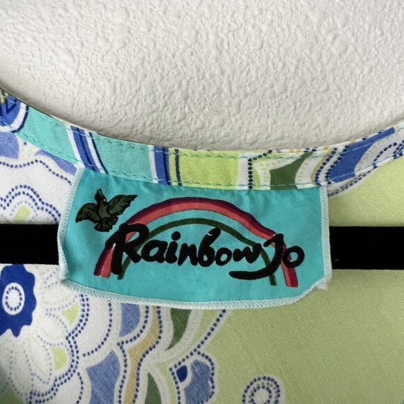 Rainbow Jo Hawaii Womens Medium Floral Rayon Sleeveless Tank Midi Maxi Dress - Picture 3 of 7